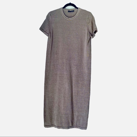 Jenni Kayne Everyday Tshirt Dress, Taupe green - Picture 1 of 9